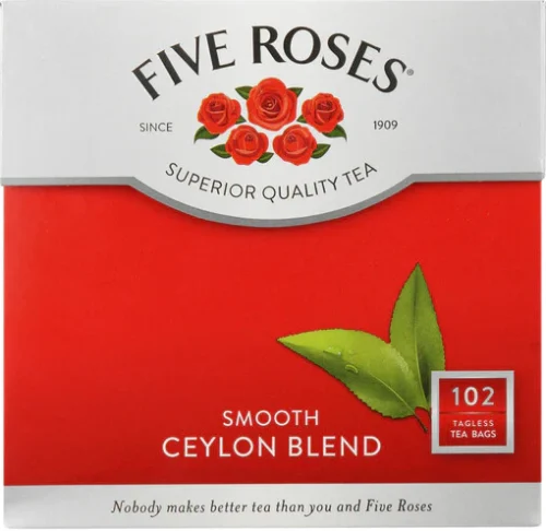 Five Roses Tea Tagless Teabags 102’s 250g | Freds Fine Foods